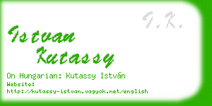 istvan kutassy business card