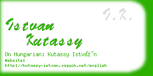 istvan kutassy business card